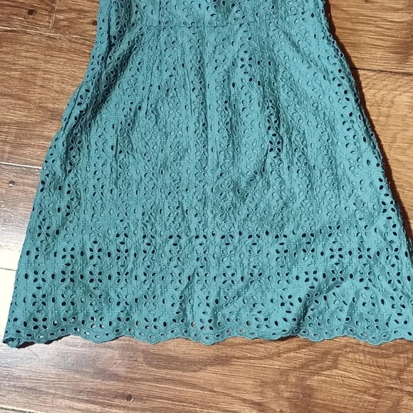 3/$25 NEW Gap cotton eyelet halter dress side zip elastic back green size 2 - Picture 14 of 14